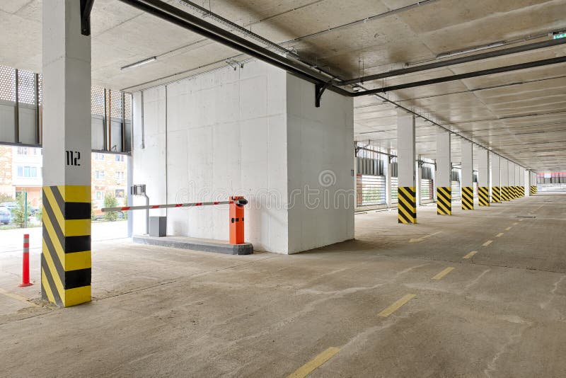 Automatic Barrier Gate at the Entrance To Car Parking Stock Image ...