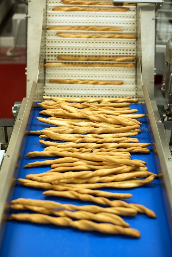 Automatic Breadsticks Packaging Line Stock Photo Image of conveyor