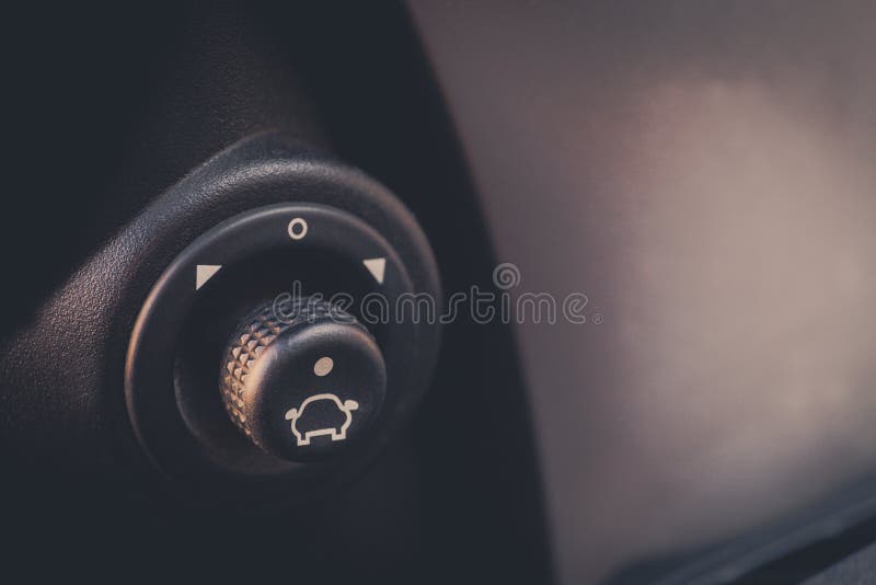 Automatic Car Mirror Adjustment Buttons Stock Image Image of