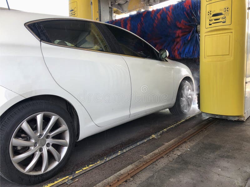 Automatic Car Wash. Self Service Stock Photo Image of spray, detergent 190198336