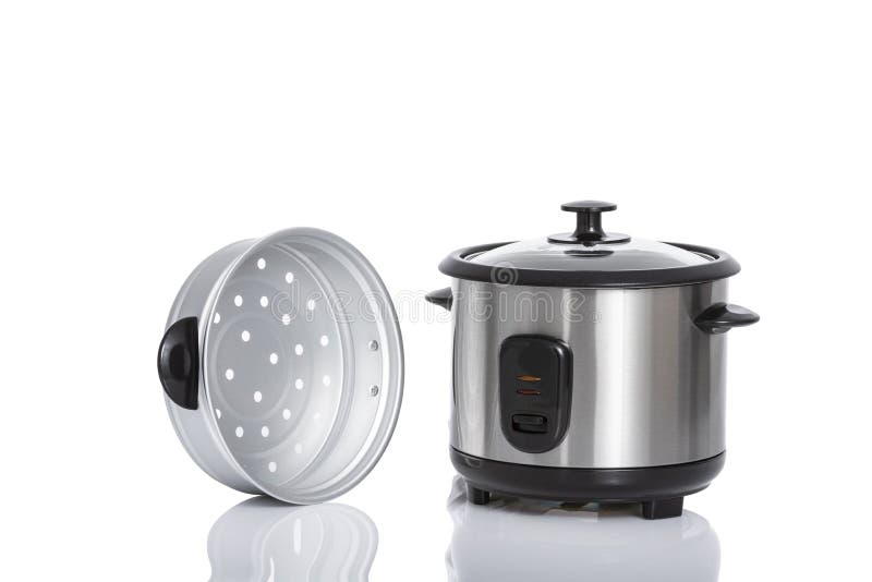 An Automatic Electric Rice Cooker Isolated On White Background stock image