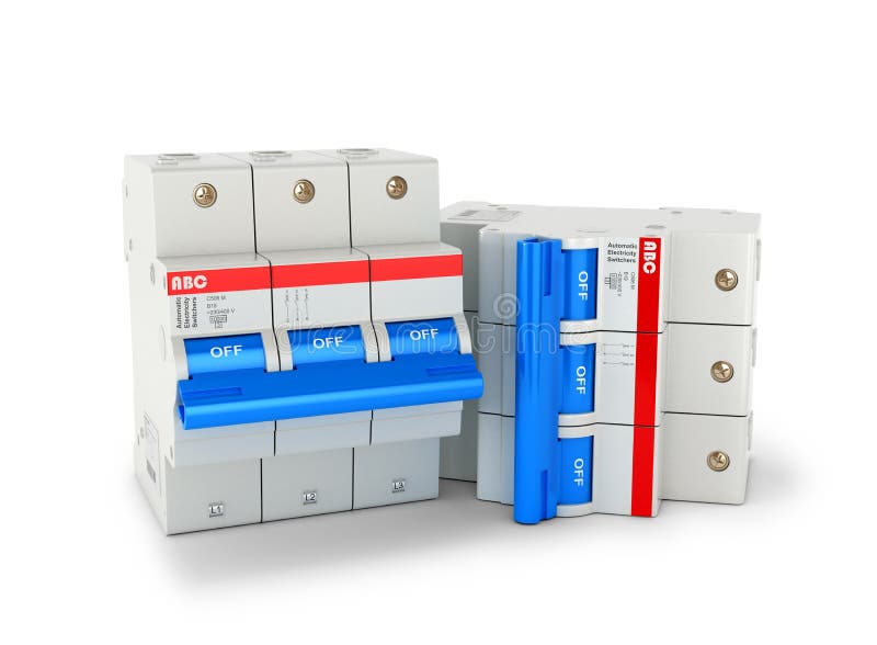 Set of Automatic Electricity Switches Stock Illustration Illustration