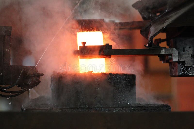 Automatic Hot Stamping Process Stock Photo Image of press, process