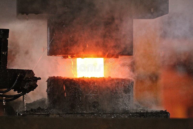 Automatic Hot Stamping Process Stock Photo Image of iron,