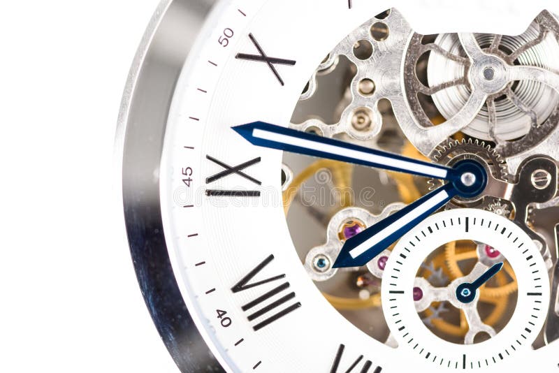 Automatic Men Watch With Visible Mechanism stock photography