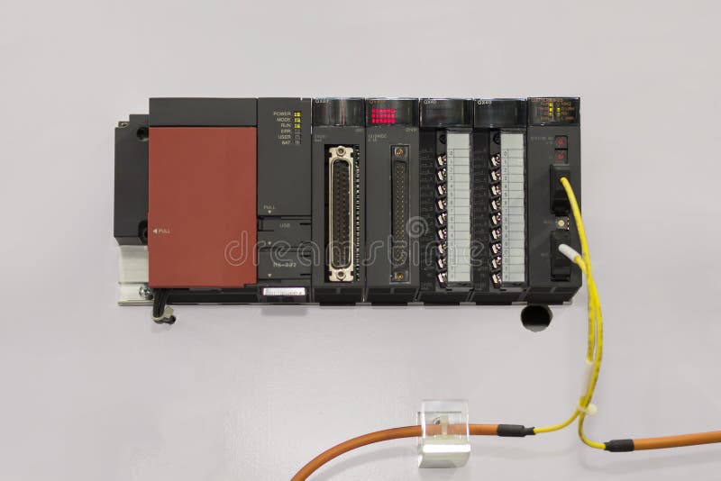Automatic Programmable Logic Controller PLC high precision equipment for industrial royalty free stock image
