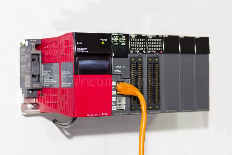 Automatic Programmable Logic Controller PLC high precision equipment for industrial royalty free stock image