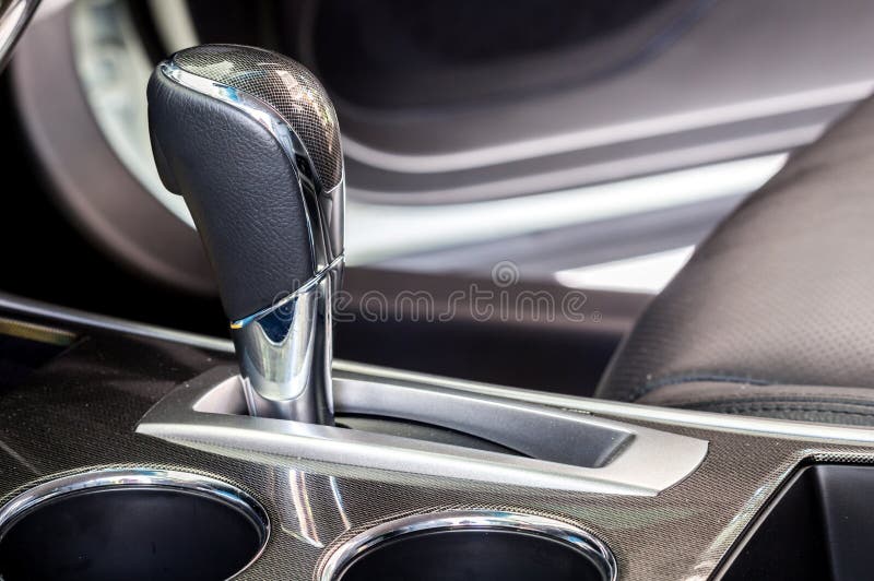 Automatic Transmission Gear Shift Car Interior Stock Image Image of