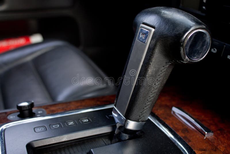 Automatic transmission shift lever stock image