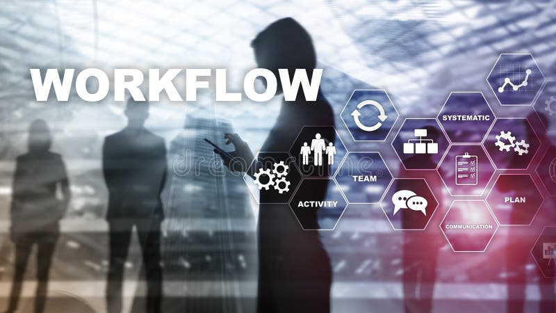 Automation of business workflows. Work process. Reliability and repeatability in technology and financial processes stock photos Automation of business workflows. Work process. Reliability and repeatability in technology and financial processes stock photos