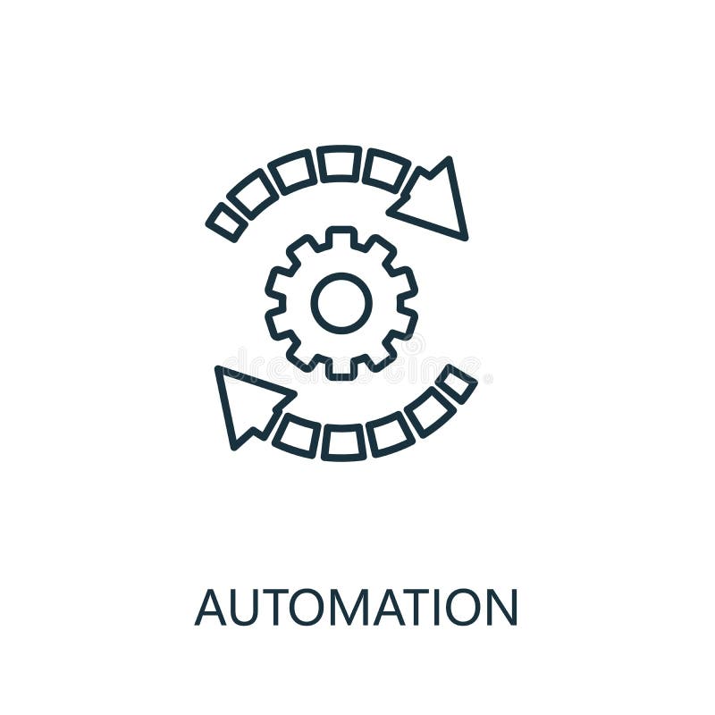 Automation Icon Monochrome Style Design From Industry 40 Icon
