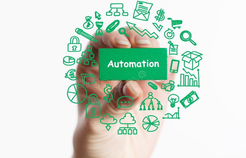 Automation Software concept as an innovation. Business, Technology, Internet and network concept royalty free stock image.