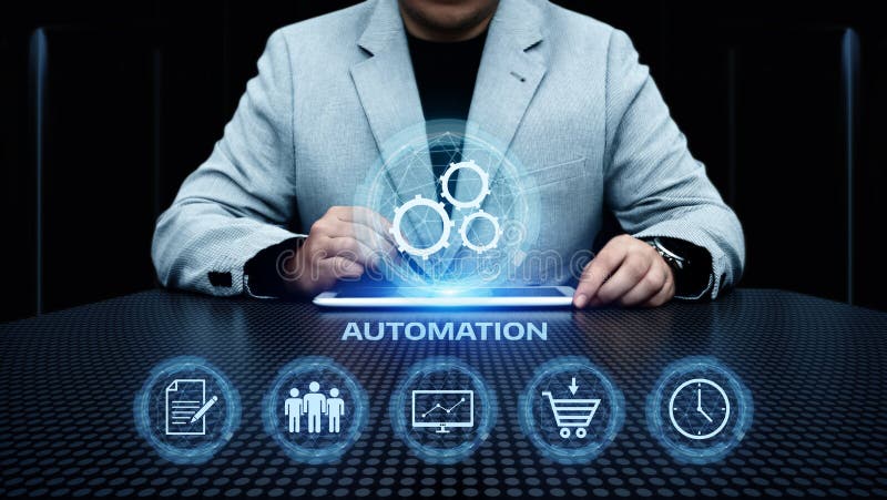 Automation Software Technology Process System Business concept stock image