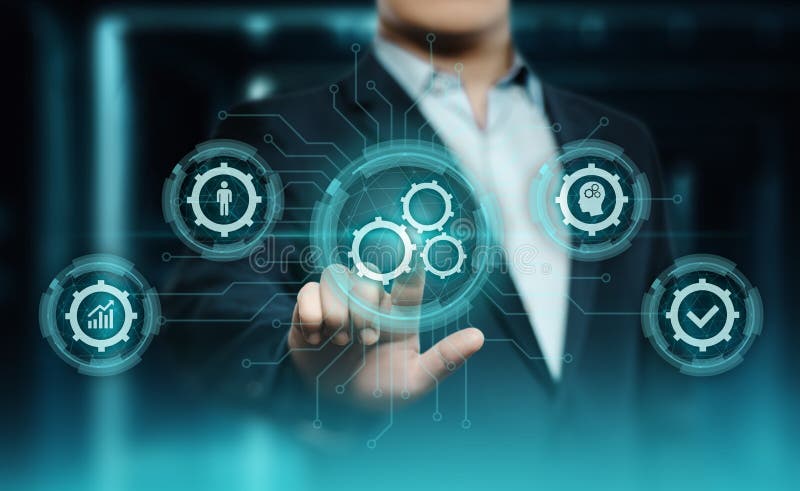 Automation Software Technology Process System Business concept stock images