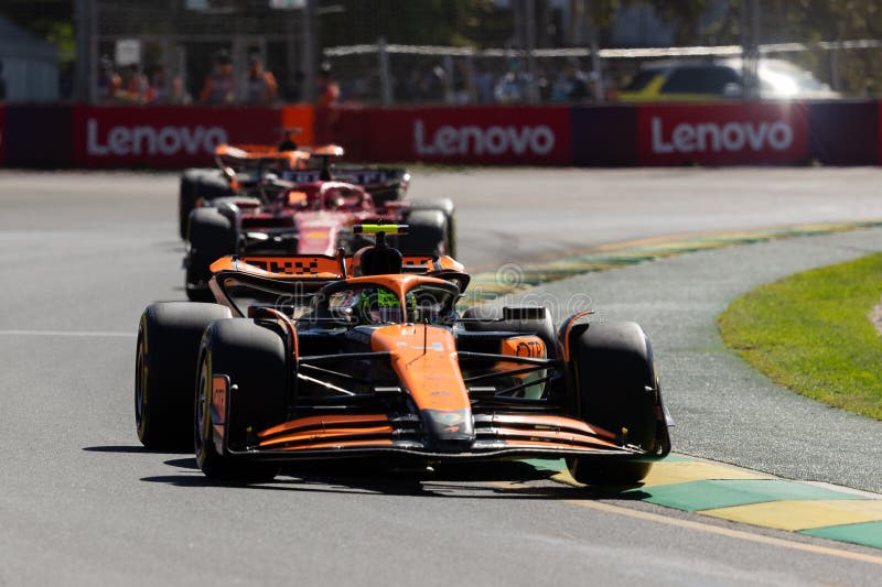 Great Britain Lando Norris driving for United Kingdom McLaren Formula 1 Team during the F1 Rolex Australian Grand Prix at the Melbourne Grand Prix Circuit on March 24, 2024 in Albert Park, Australia. Great Britain Lando Norris driving for United Kingdom McLaren Formula 1 Team during the F1 Rolex Australian Grand Prix at the Melbourne Grand Prix Circuit on March 24, 2024 in Albert Park, Australia