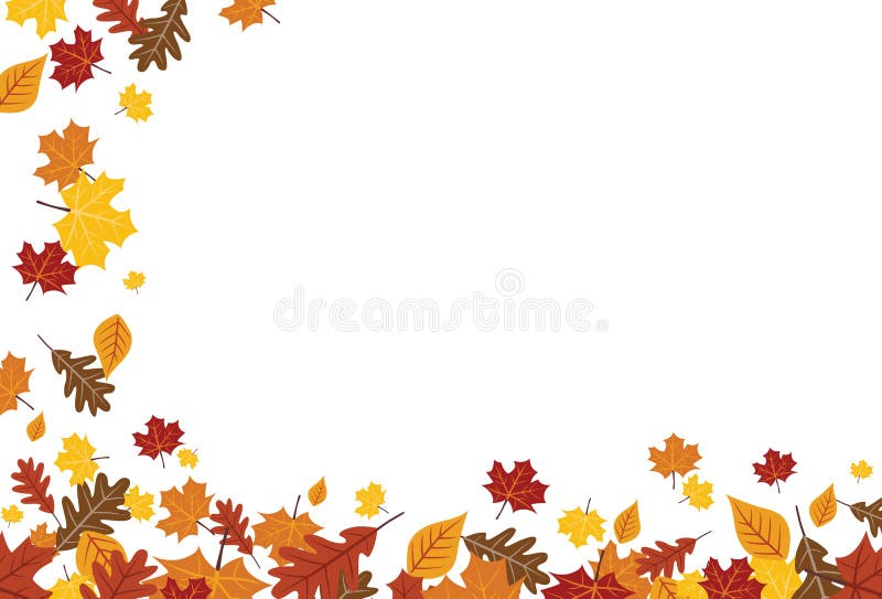 Automne en baisse lumineux Autumn Leaves Horizontal Border 1 illustration libre de droits