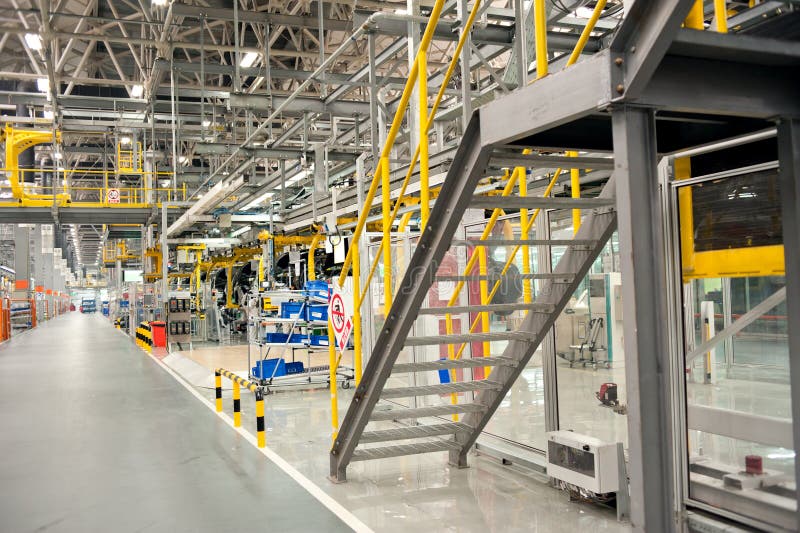 Automobile Assembly Shop Production Line Stock Image Image of