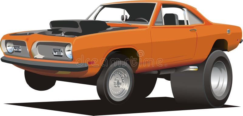 Automobile del muscolo del fumetto illustrazione vettoriale Automobile del muscolo del fumetto illustrazione vettoriale