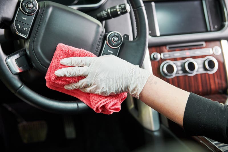 Automobile Detailing. Car Seat Cleaning with Vacuum Cleaner Stock Image -  Image of service, worker: 243544291