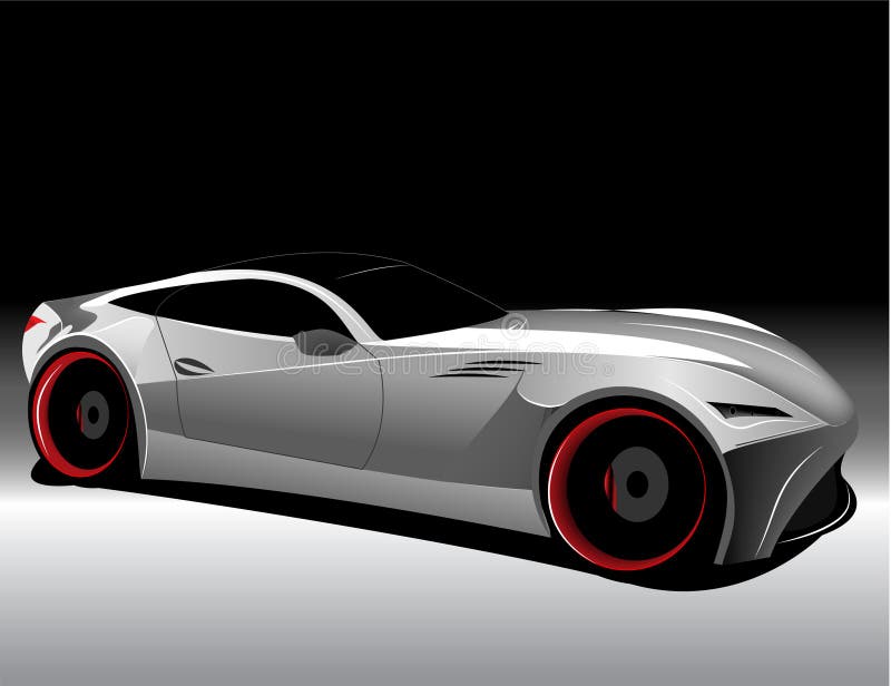 Automobile futuristica di concetto illustrazione di stock Automobile futuristica di concetto illustrazione di stock