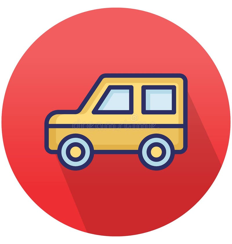 Automobile Isolated Vector icon that can easily modify or edit