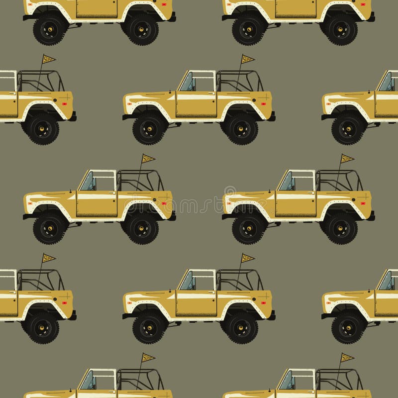 Automobile praticante il surfing disegnata a mano d'annata senza cuciture Modello di estate Retro carta da parati del trasporto d illustrazione di stock Automobile praticante il surfing disegnata a mano d'annata senza cuciture Modello di estate Retro carta da parati del trasporto d illustrazione di stock
