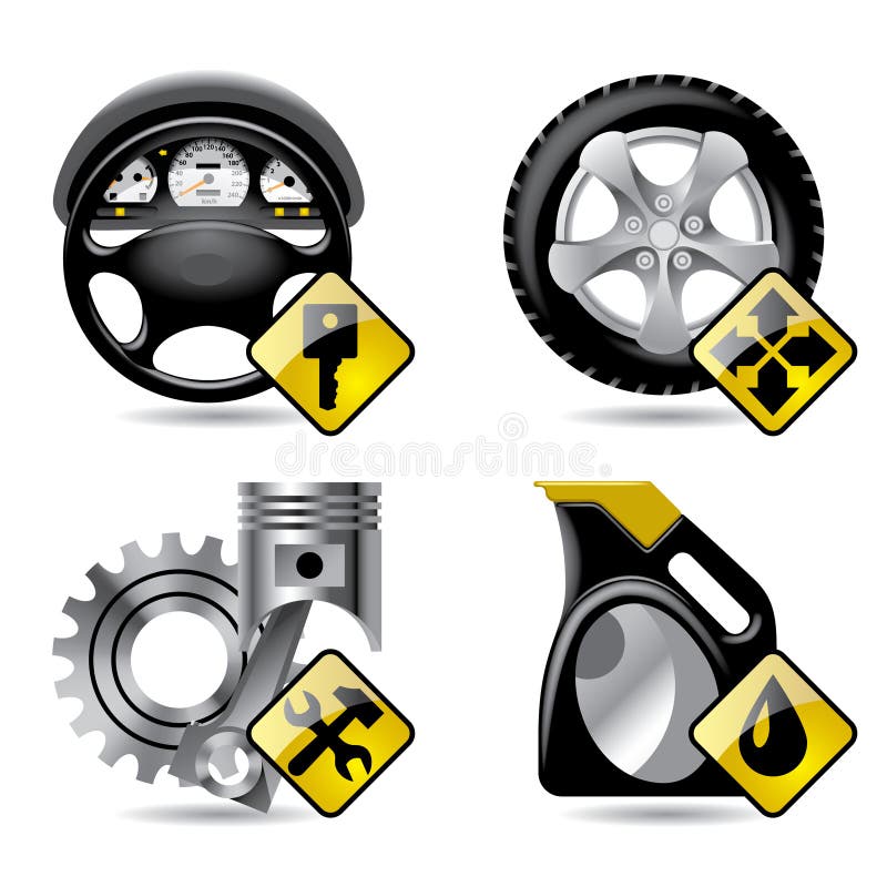 Automobile service icons stock illustration