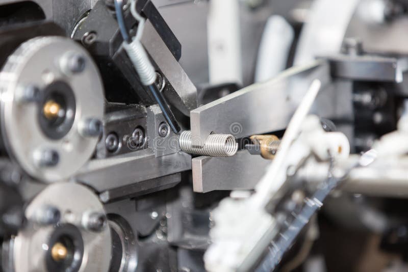 Automotive and Industrial Spring Making Machine Stock Photo Image of complexity, hydraulic