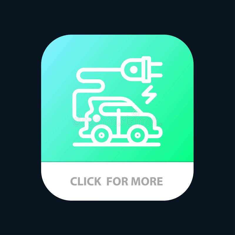 Automotive Technology, Electric Car, Electric Vehicle Mobile App Button