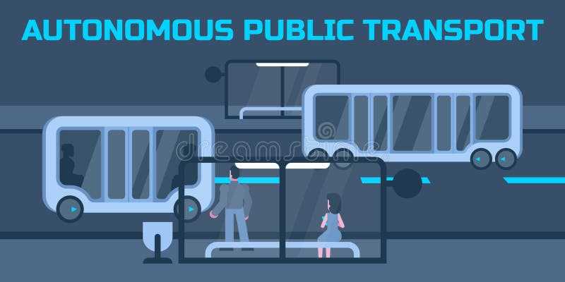 Autonom kollektivtrafik royaltyfri illustrationer Autonom kollektivtrafik royaltyfri illustrationer