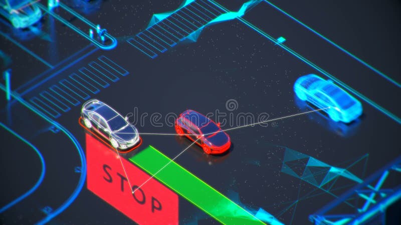Autonome systemu transportu pojęcie, mądrze miasto, internet rzeczy, pojazd pojazd, pojazd infrastruktura ilustracji Autonome systemu transportu pojęcie, mądrze miasto, internet rzeczy, pojazd pojazd, pojazd infrastruktura ilustracji