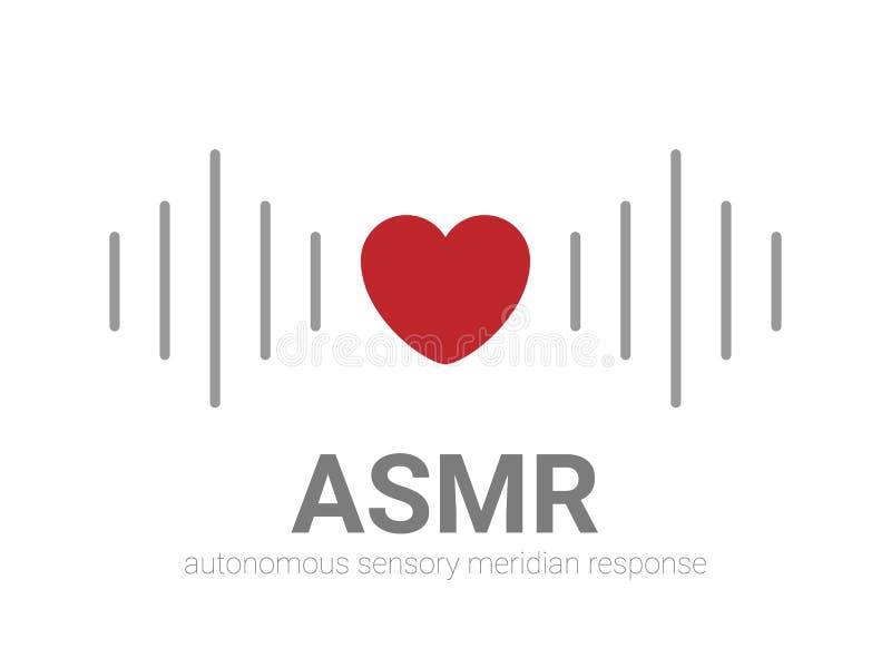 Premium Vector  Outline microphone and handwritten asmr text logo for the  asmr channel an isolated object on a white