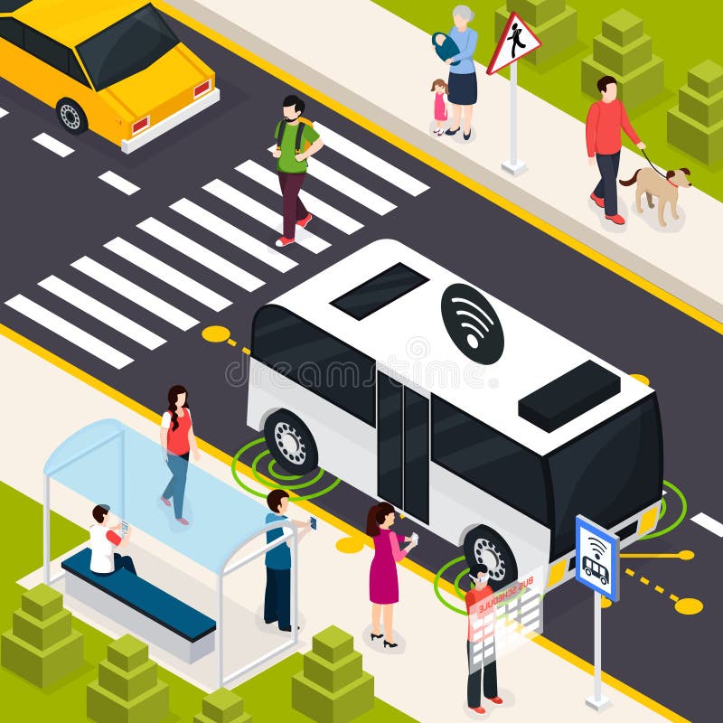 3D Isometric Flat Vector Conceptual Illustration Of Pedestrian