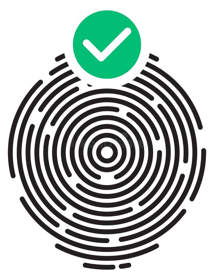 Autorizare securizată pentru scanare digitală. pictogramă protecție date royalty free illustration