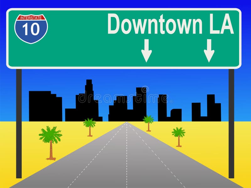 Autoroute de Los Angeles illustration libre de droits Autoroute de Los Angeles illustration libre de droits