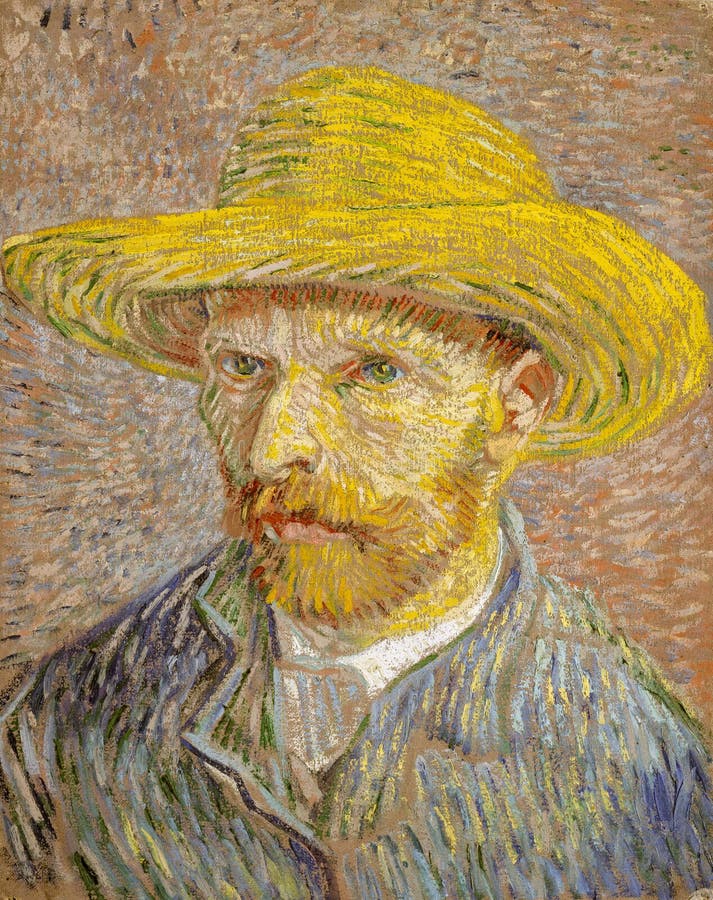 Vincent van Gogh, Self-Portrait with Straw Hat, 1887, oil on canvas, New York, USA. Vincent van Gogh, Self-Portrait with Straw Hat, 1887, oil on canvas, New York, USA