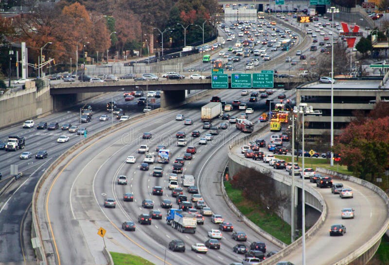 Autostrada ruch drogowy w Atlanta, usa
