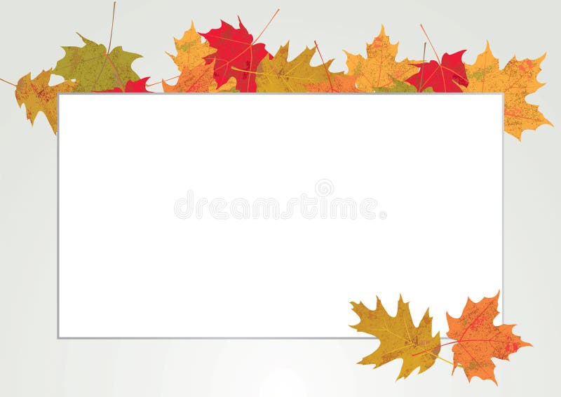 Colorful autumn leaves surrounding a border for a white background. Room for copy. Vector EPS 10 available. Colorful autumn leaves surrounding a border for a white background. Room for copy. Vector EPS 10 available.