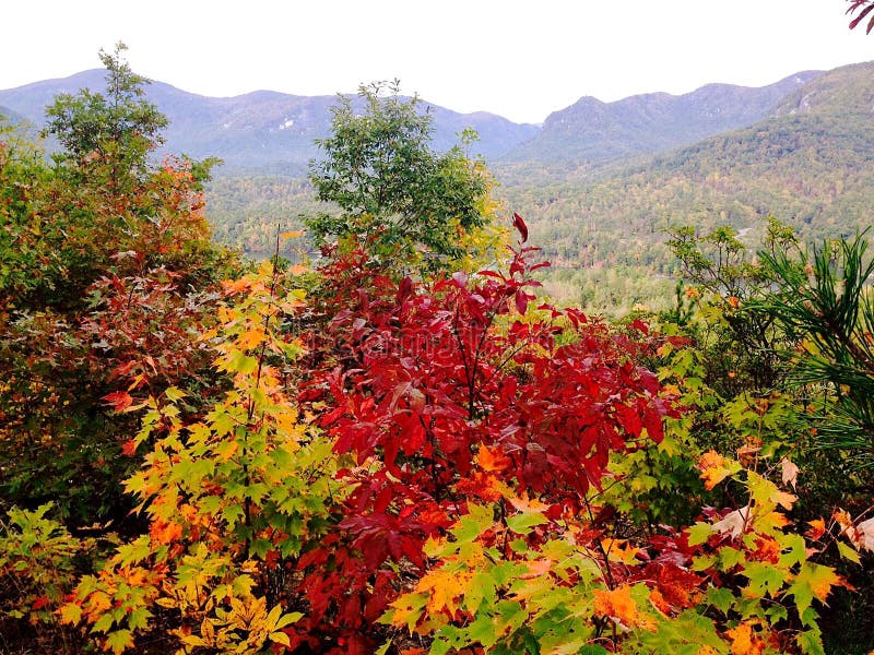 Mountain scape of Blue Ridge Mountains in October 2014. Lake Lure and Hickory Nut Gorge, NC. Mountain scape of Blue Ridge Mountains in October 2014. Lake Lure and Hickory Nut Gorge, NC