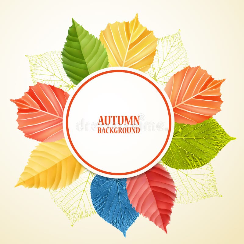 Autumn abstract floral background with place for your text vector illustration Autumn abstract floral background with place for your text vector illustration