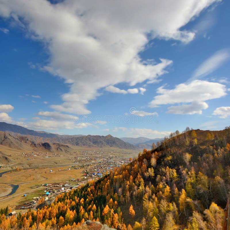 Altai Mountains Landscape From High Altitude Viewpoint Aktru Ridge