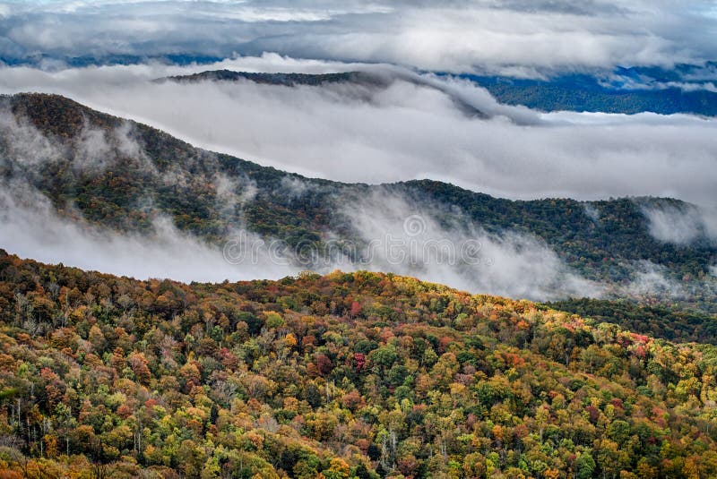 Autumn in the Appalachian Mountains Viewed Along the Blue Ridge Parkwa ...