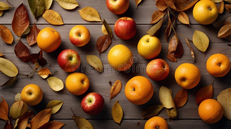 Autumn Apples. Apples of Several Varieties Picked in the Autumn Stock ...