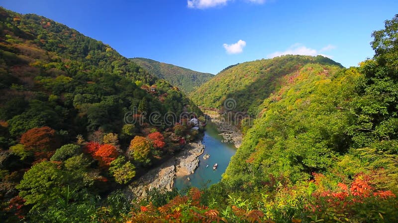 Autumn at Arashiyama view point and Hozu river