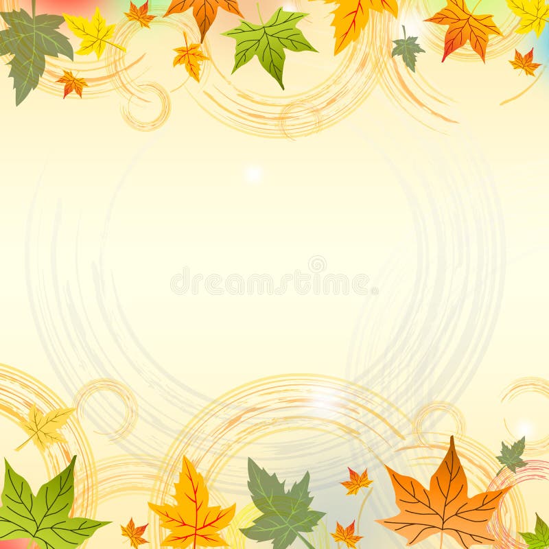 Autumn background with circles