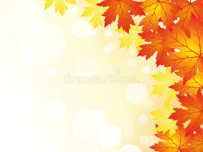 Autumn background. Autumn colored leaves framing large space for copy royalty free illustration