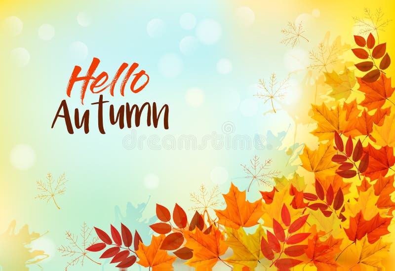 Autumn Background With Colorful Leaves.