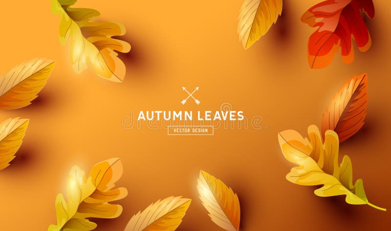 Autumn Background con diseño descendente de las hojas stock de ilustración Autumn Background con diseño descendente de las hojas stock de ilustración