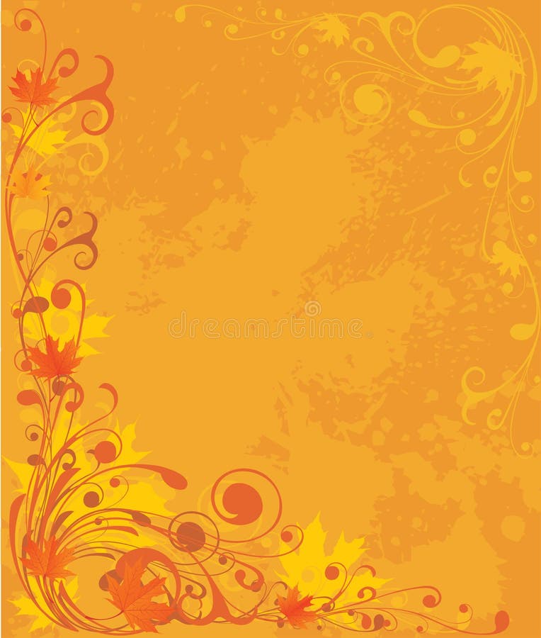 Autumn background with maple leaves