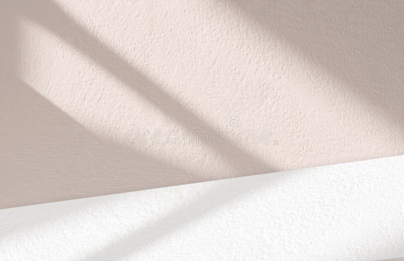 Autumn background,Studio background with shadow and light affection on Beige cement wall texture,Product Display with sunlight on royalty free stock photography